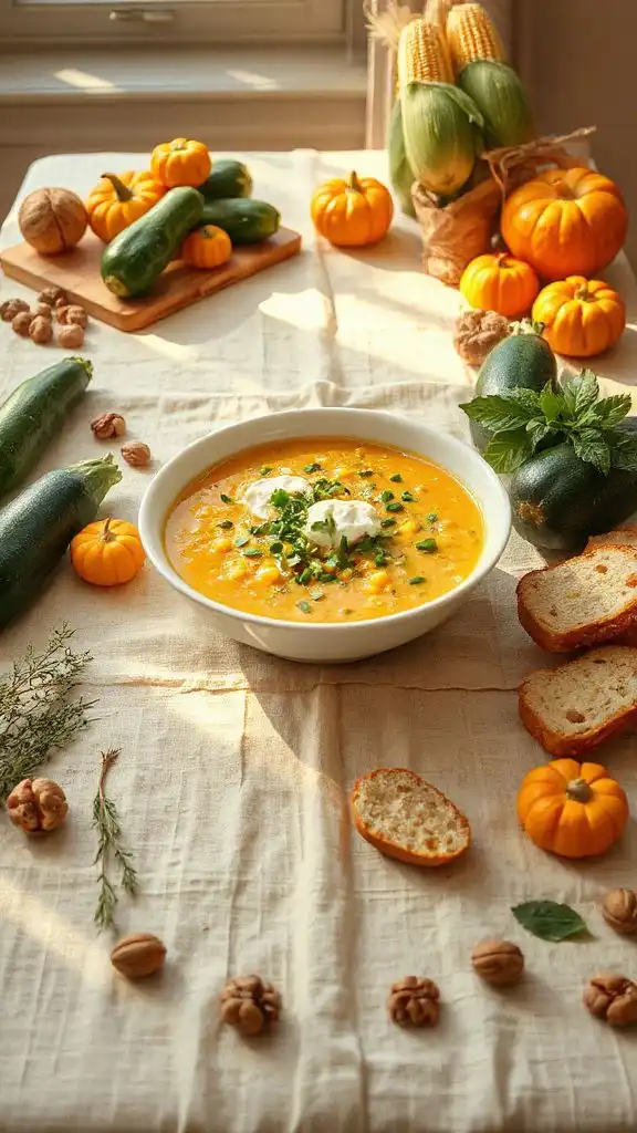 creamy zucchini corn chowder