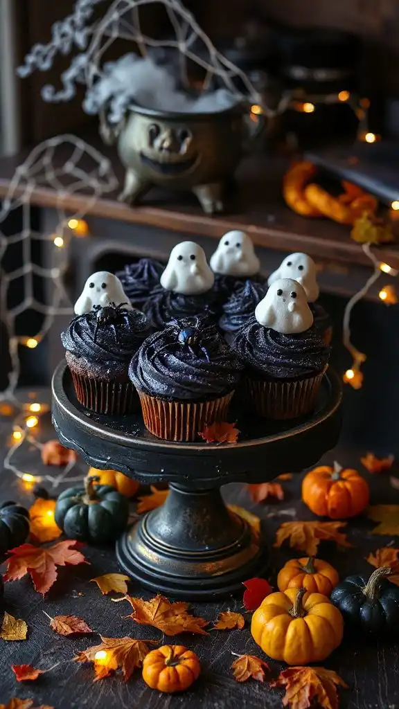 creepy crawly halloween cupcakes