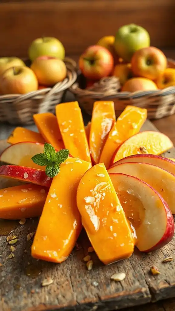 crisp apple cheddar snacks
