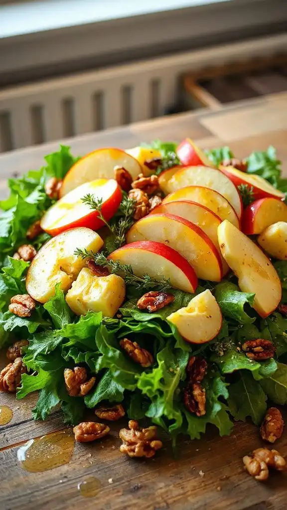 crisp apple fennel thyme salad