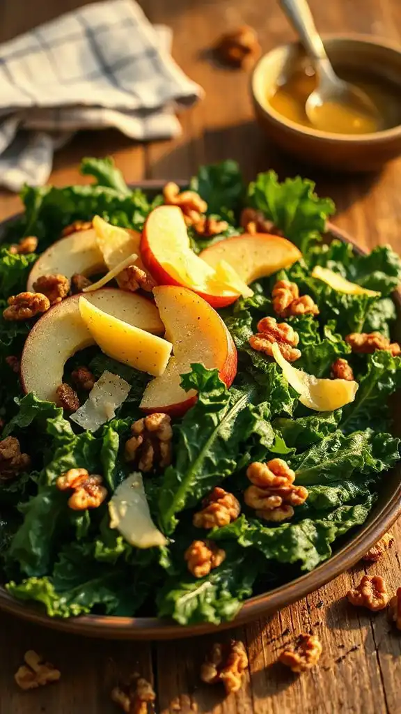crisp kale apple cheddar salad