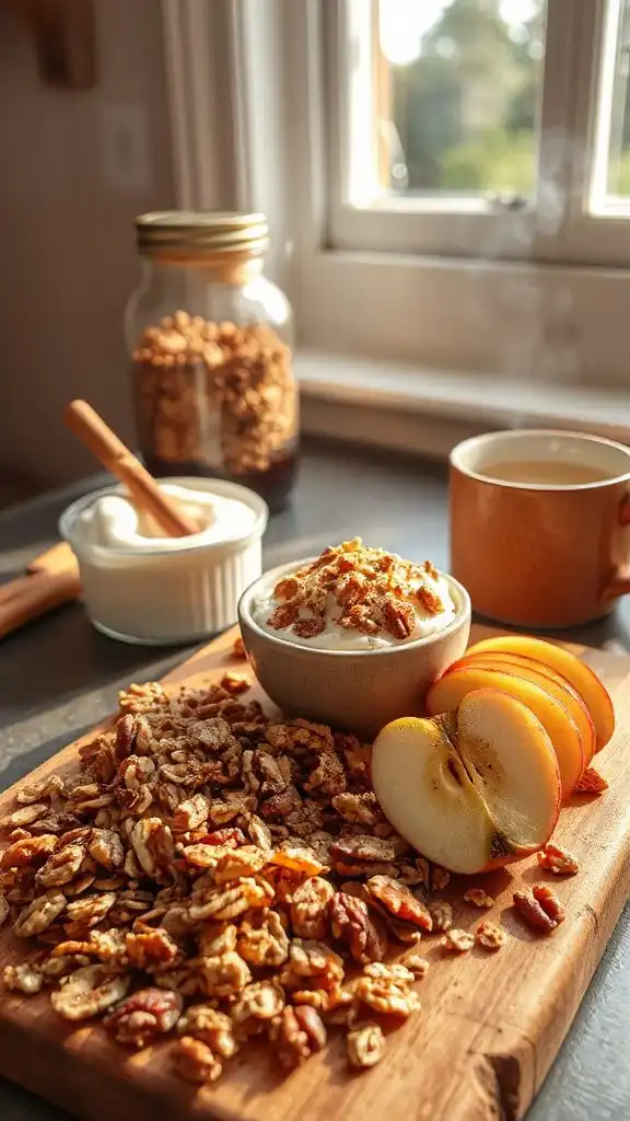 crispy apple cinnamon granola