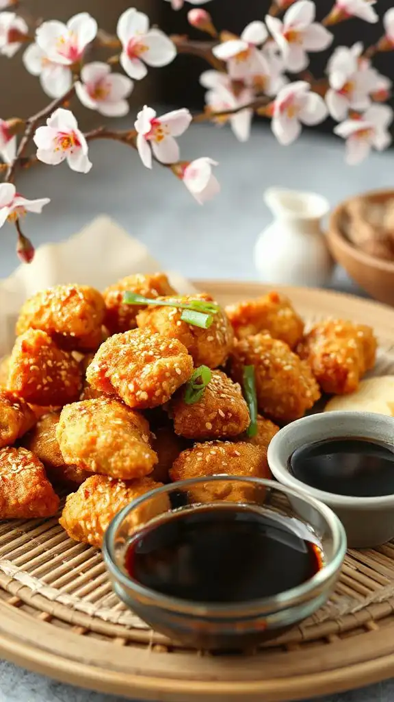 crispy asian sesame chicken nuggets
