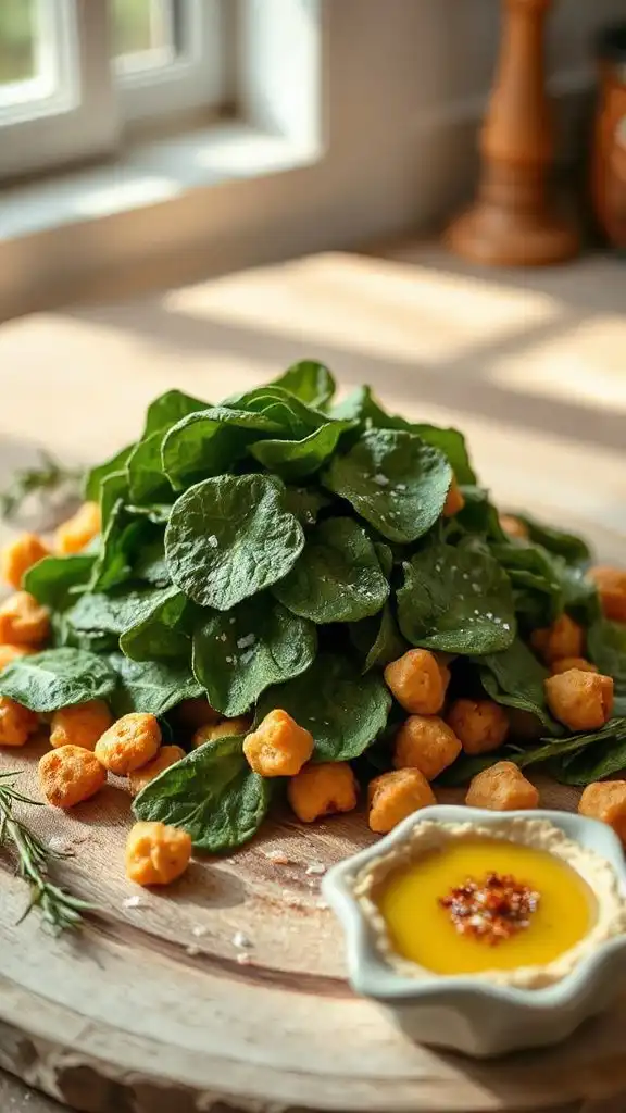 crispy nutrient packed spinach chips