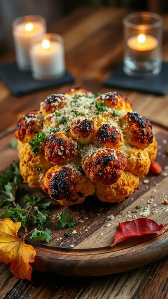 crispy parmesan herb cauliflower