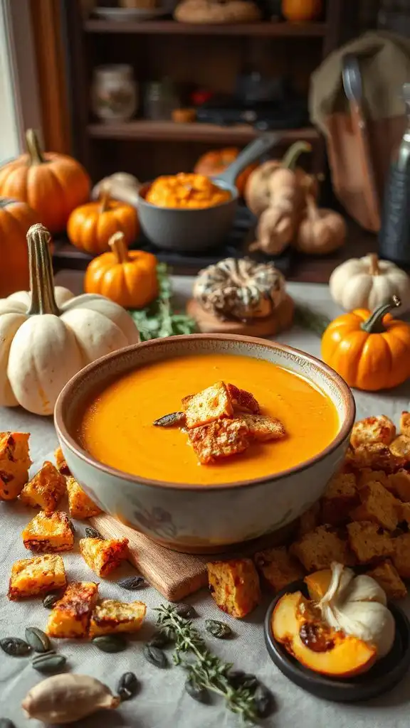 crunchy croutons elevate soup