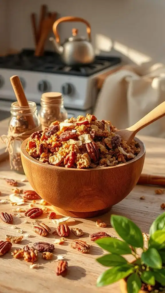 crunchy maple pecan granola