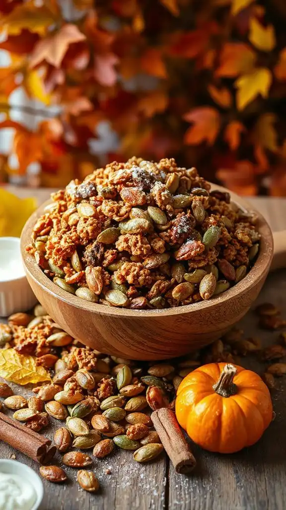 crunchy maple pumpkin granola