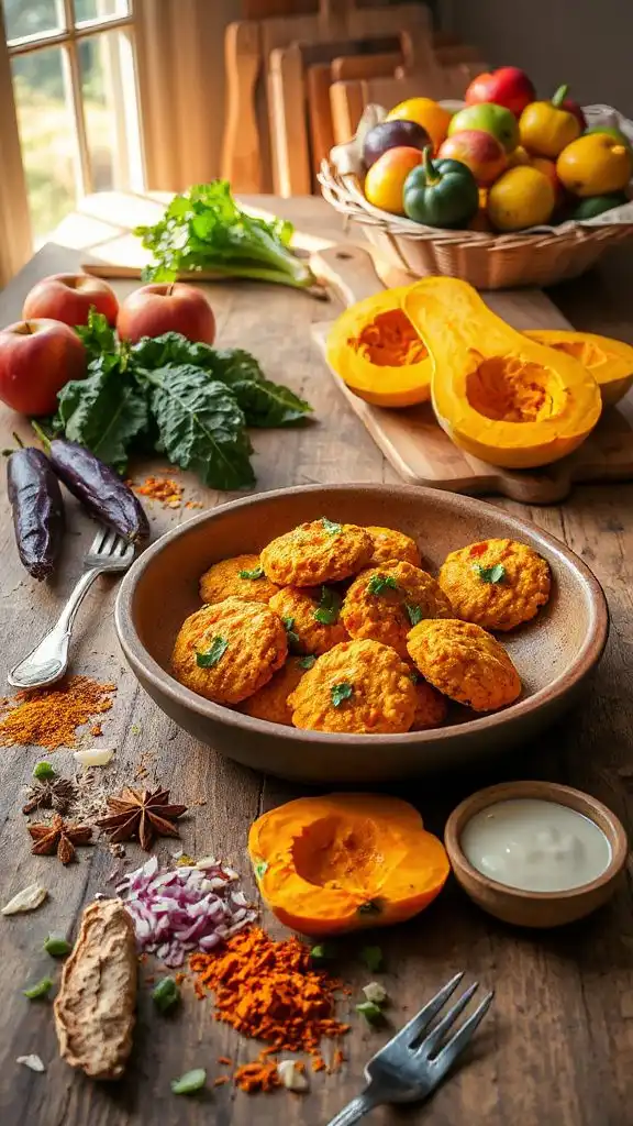 curried butternut squash fritters