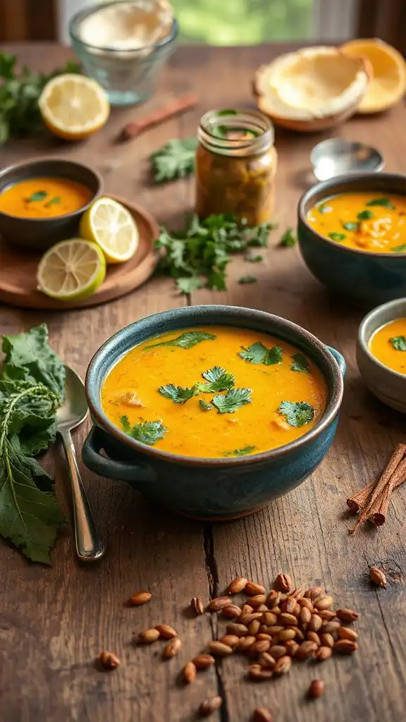 curried coconut kale soup