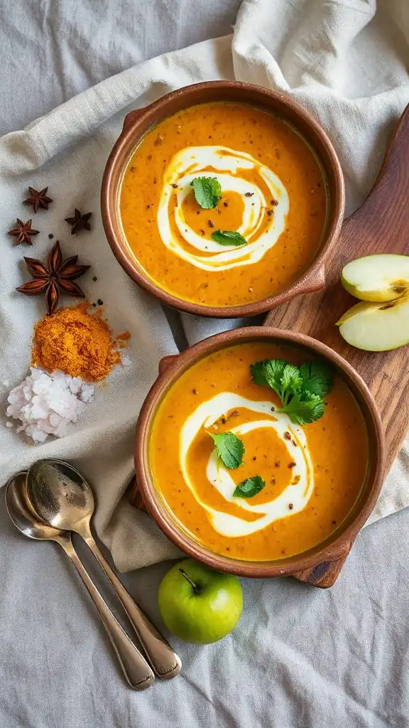 curried lentil apple soup