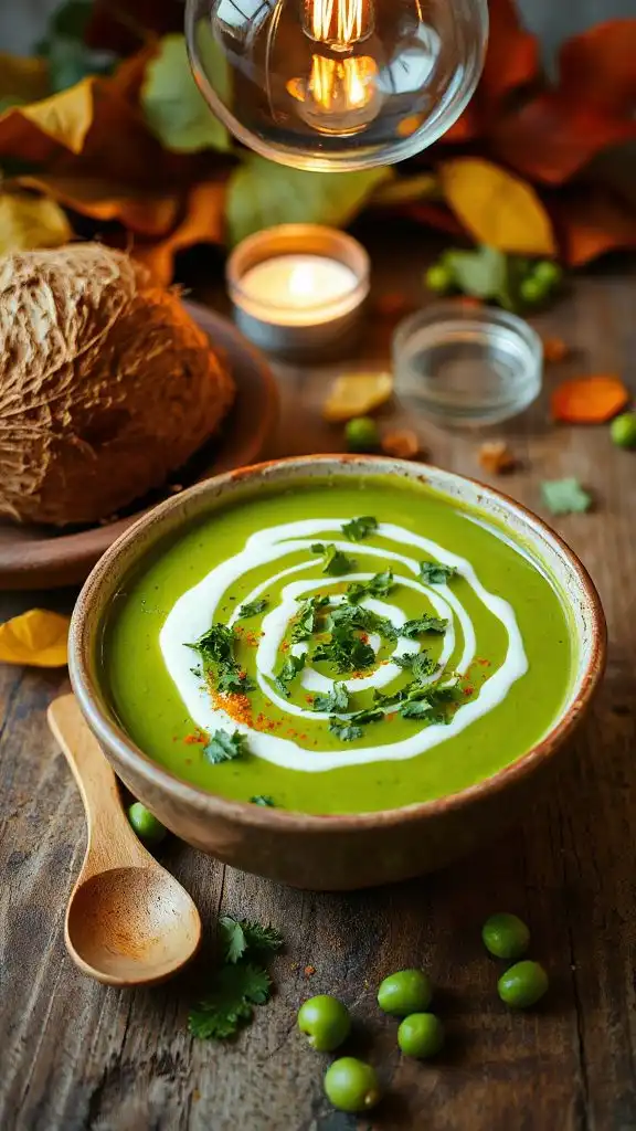 curried pea coconut soup
