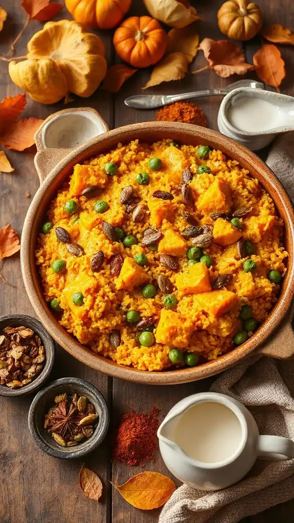 curried pumpkin rice casserole