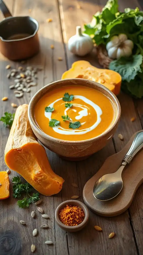 curried squash and rutabaga soup