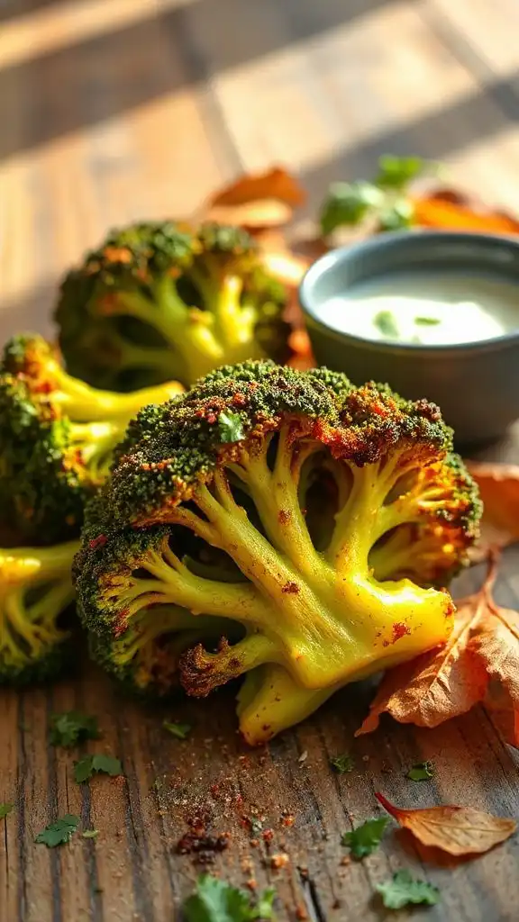 curry spiced roasted broccoli