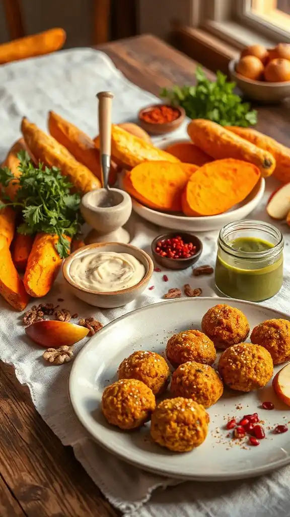 curry sweet potato falafel