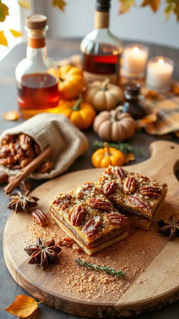 decadent bourbon pecan bars