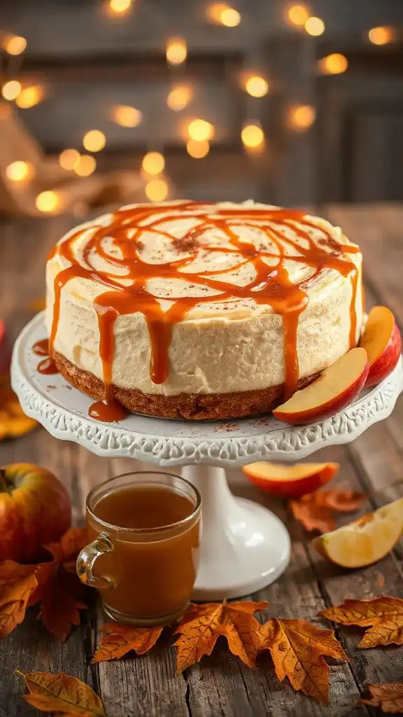 decadent caramel apple cheesecake