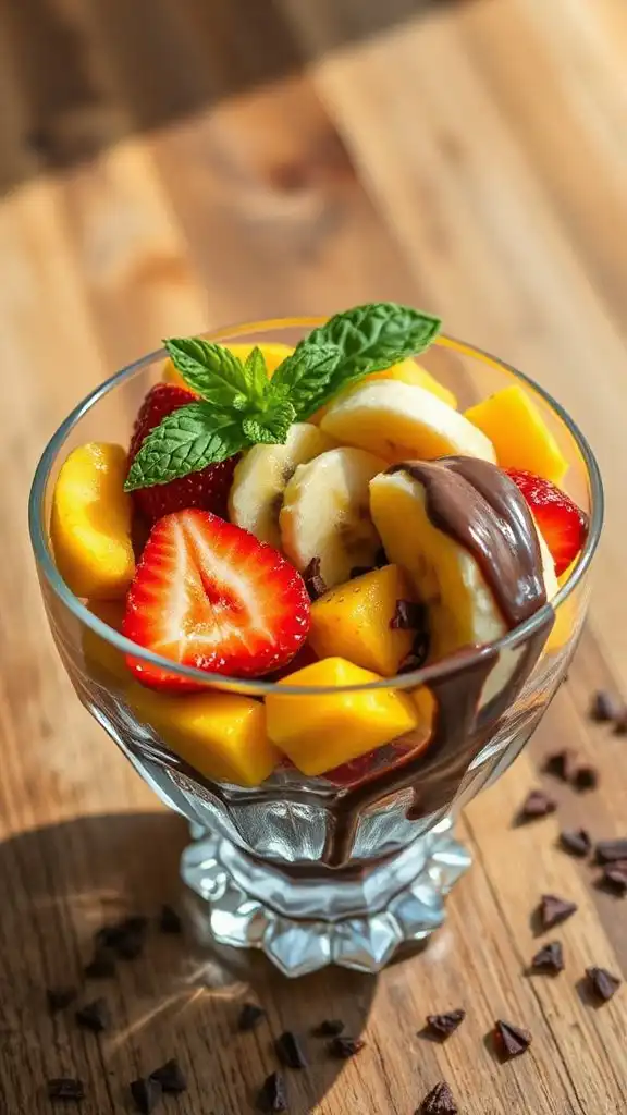decadent chocolate banana dessert