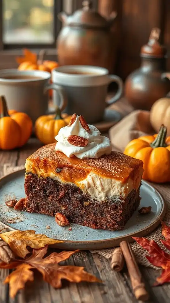 decadent pumpkin cheesecake brownies