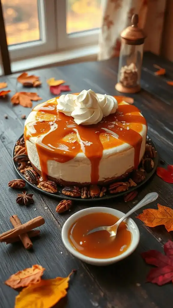 decadent salted caramel cheesecake