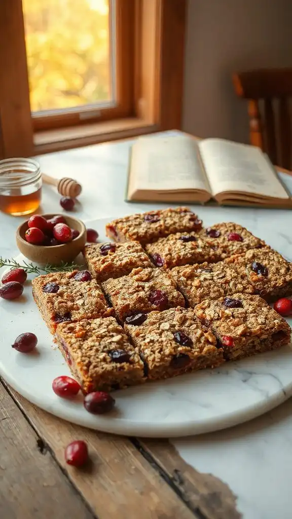 delicious autumn cranberry bars