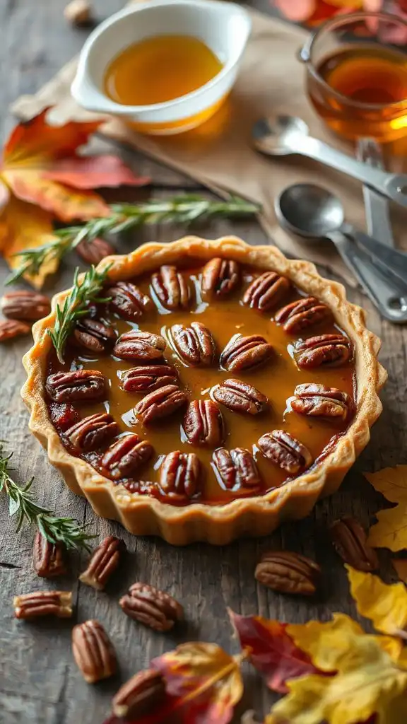 delicious autumn maple pecan dessert