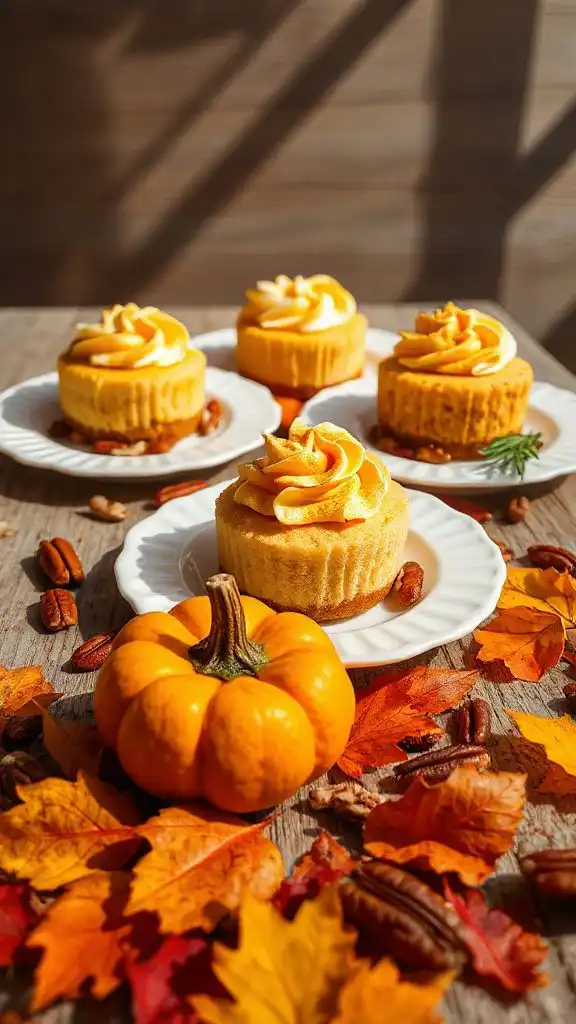 delicious autumn mini cheesecakes