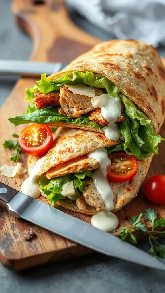 delicious chicken caesar wrap