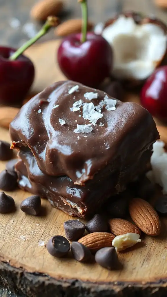 delicious chocolate cherry energy squares