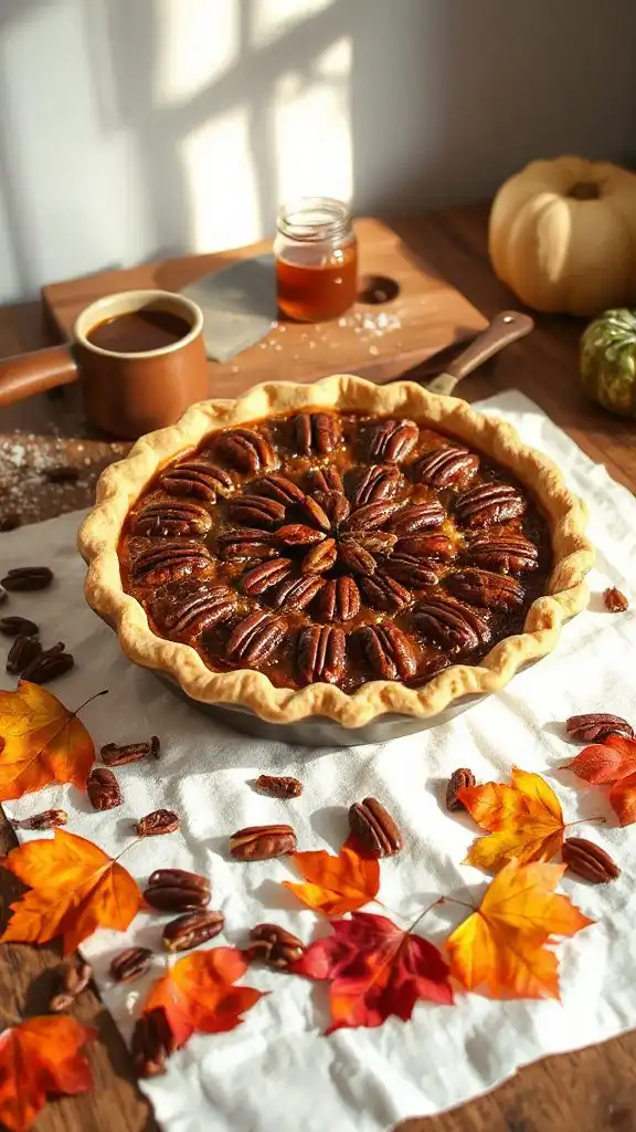 delicious maple pecan pie