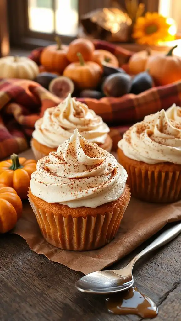 delicious pumpkin cheesecake cupcakes