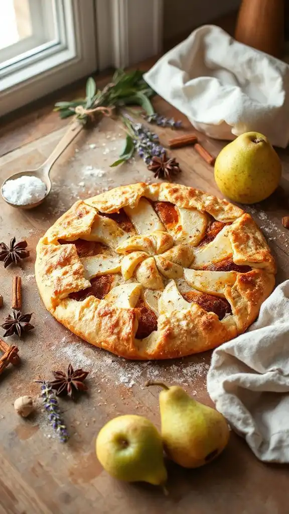 delightful spiced pear galette