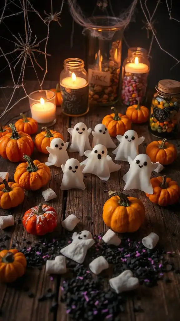 eerie edible marshmallow ghosts