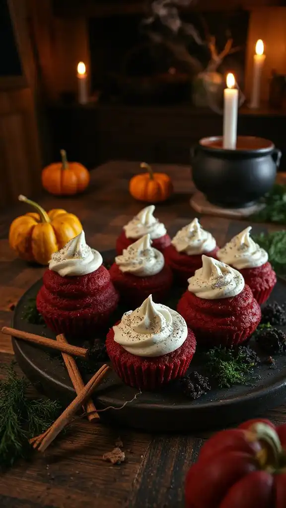 eerie red velvet pastries