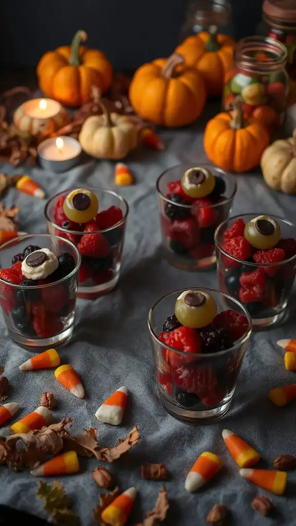 eyeball themed fruit cups