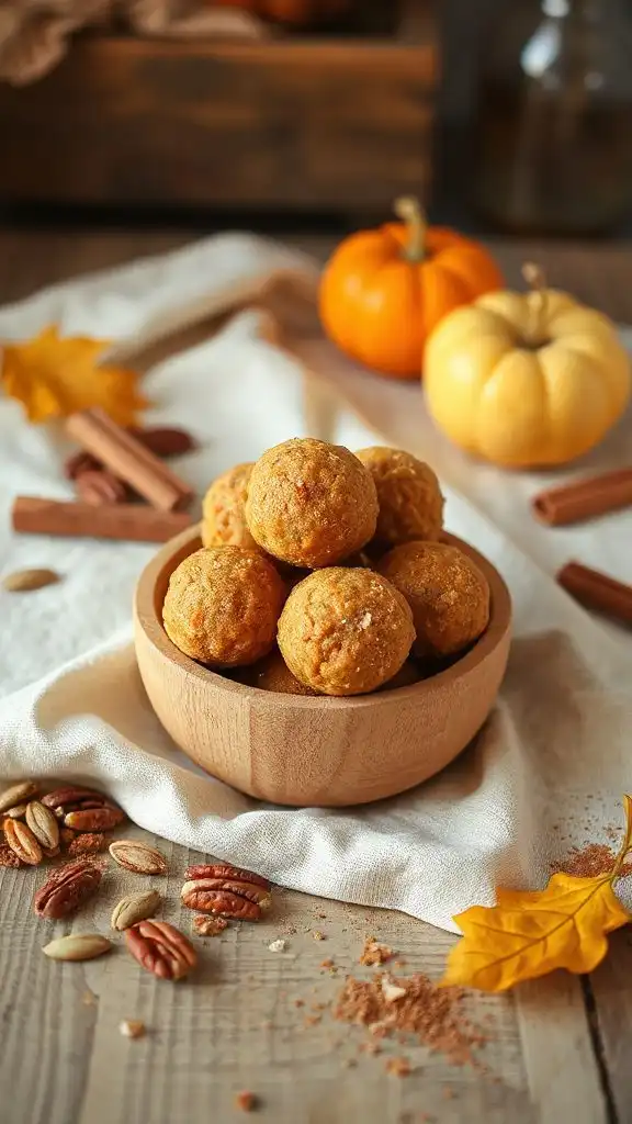 fall flavored energy snack bites