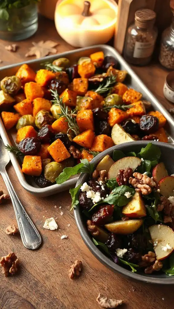 fall inspired apple walnut salad
