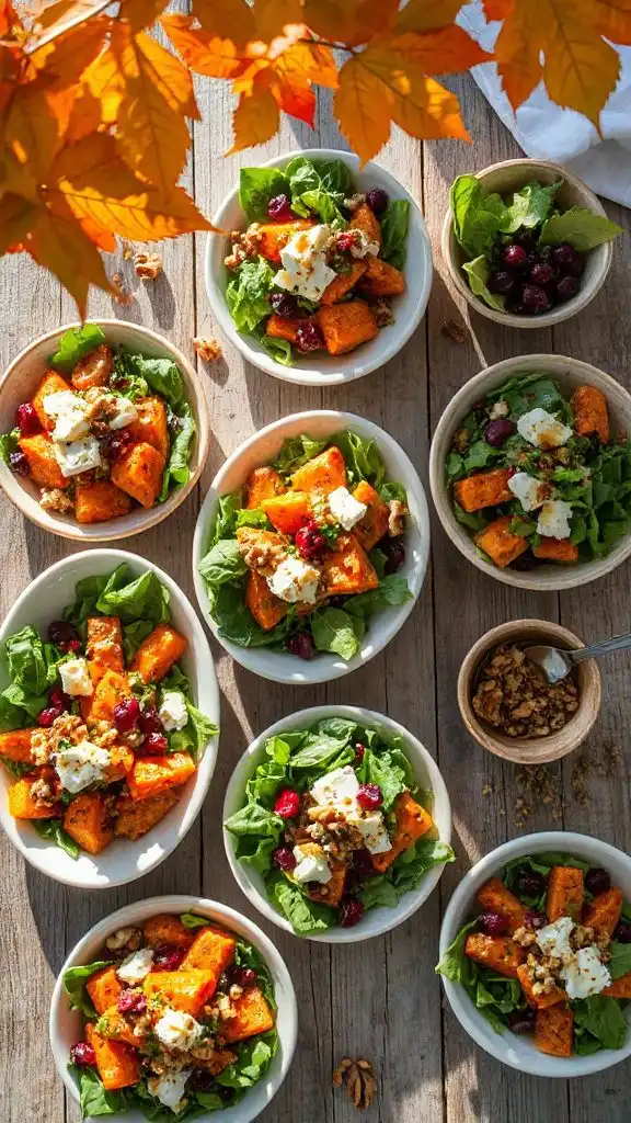 fall salads with sweet potatoes