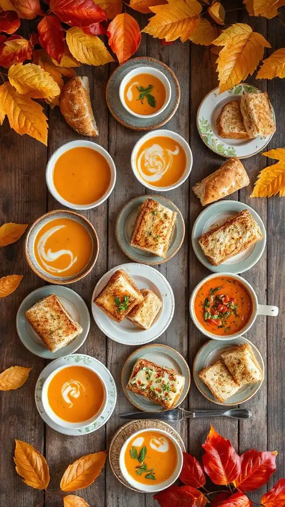 fall soup and sandwich combos