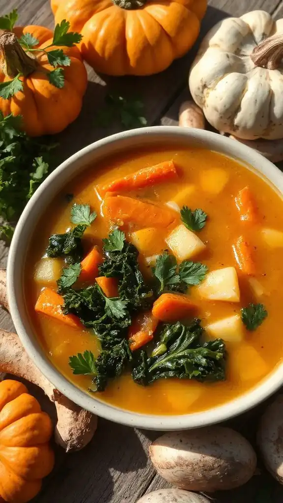 fall vegetable wellness soup