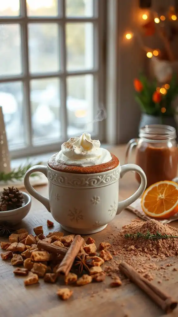 festive gingerbread hot chocolate