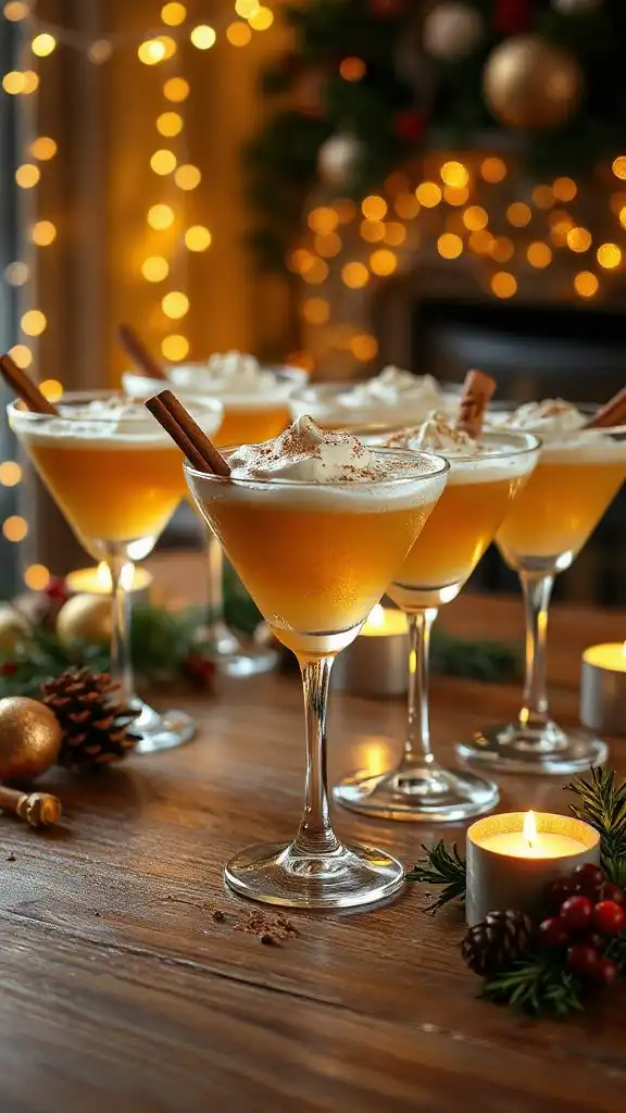 festive nutmeg sparkling drinks