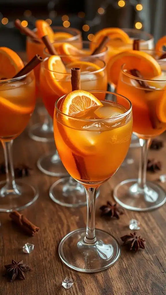 festive orange spice beverages