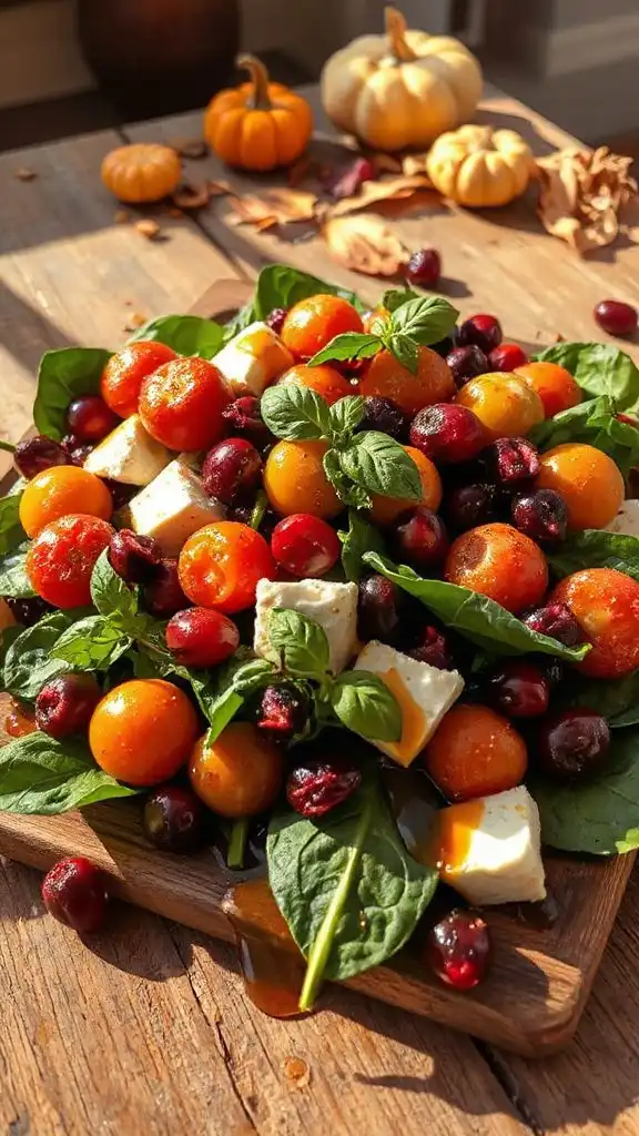 festive spinach cranberry salad