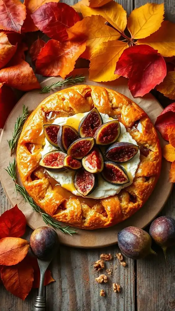 fig honey ricotta tart