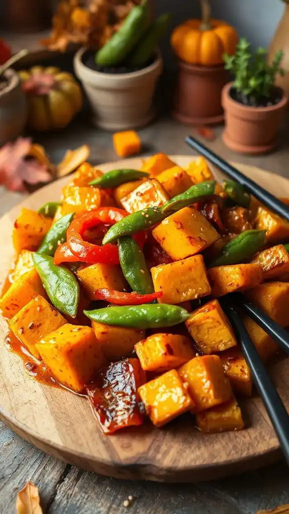 flavorful butternut squash stir fry