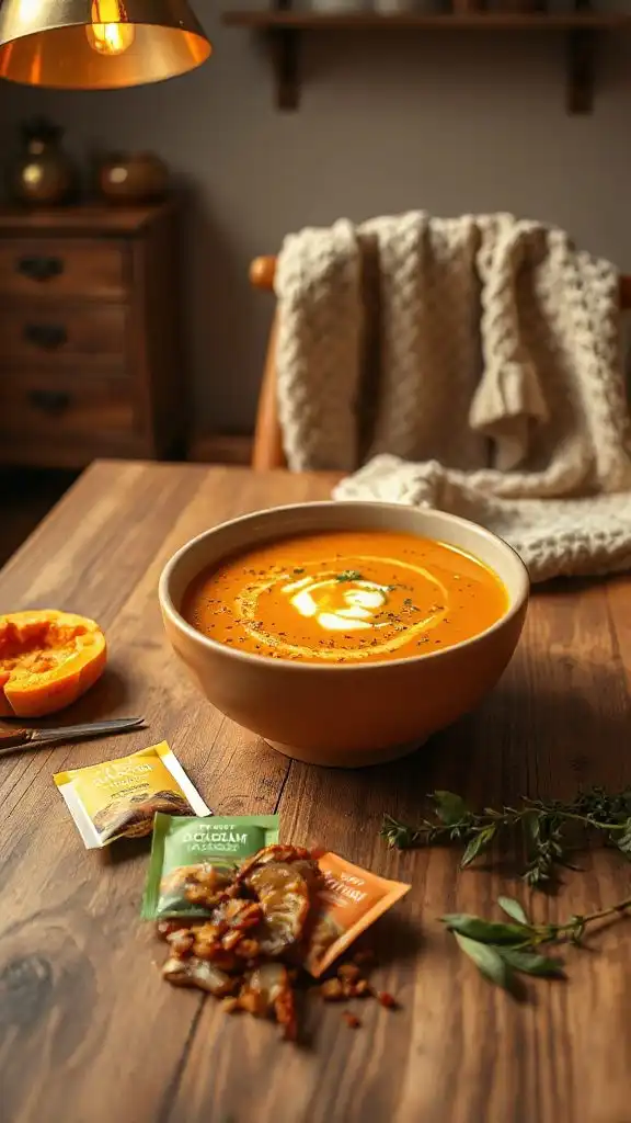 flavorful soup with seasoning