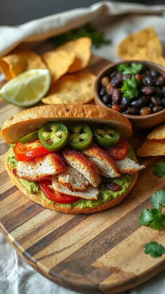 flavorful turkey bean sandwich
