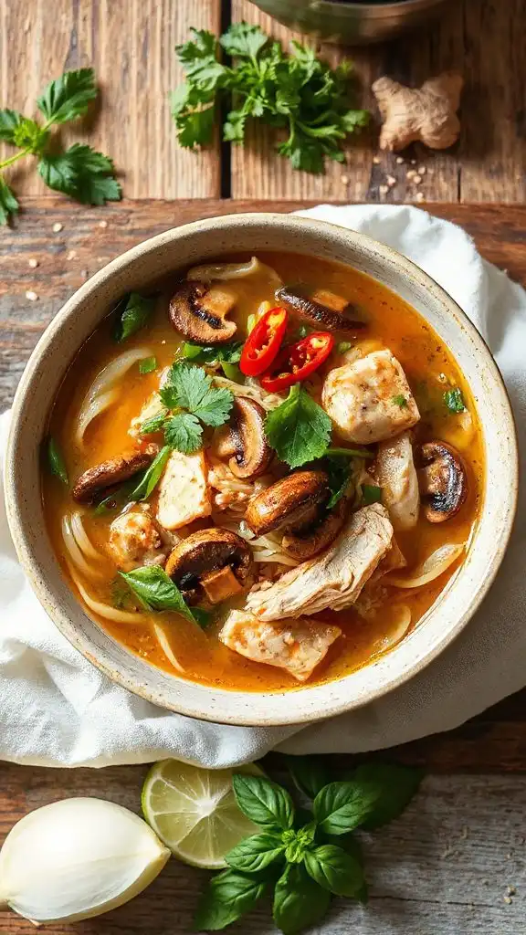fragrant asian chicken noodle soup